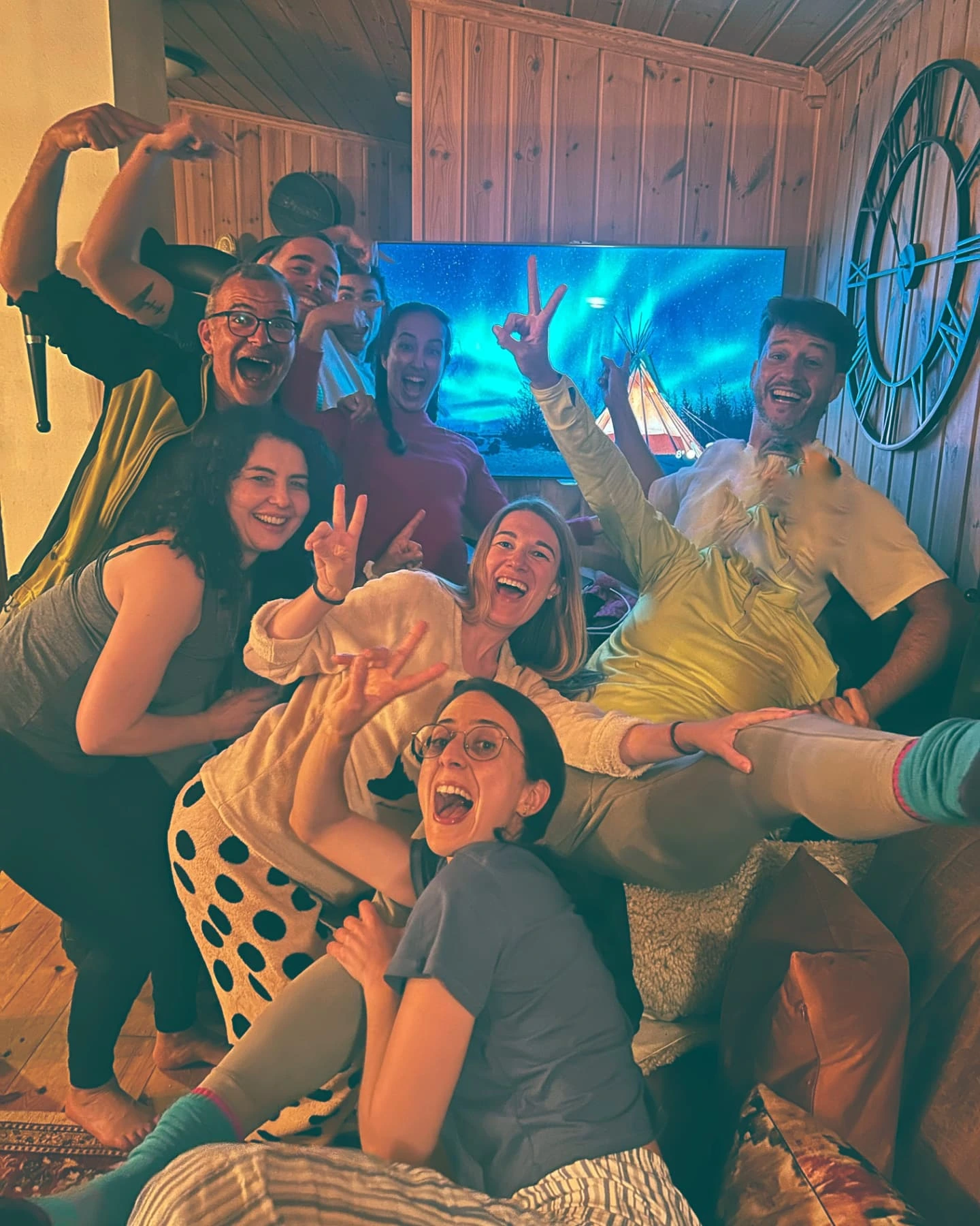 Momentos de convivencia en la cabaña de Noruega